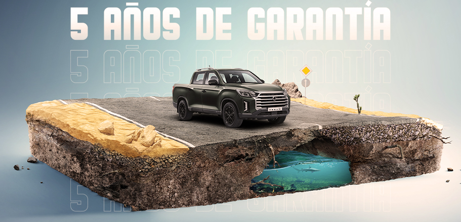 Aumento a 5 años de la garantía para todos lo modelos Ssangyong.￼